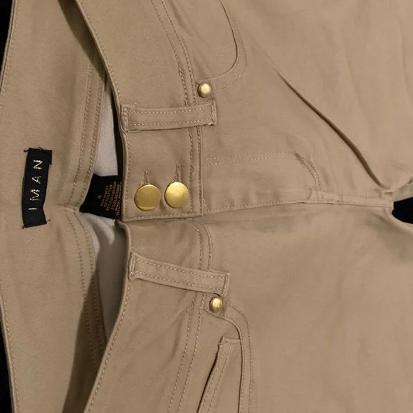 Beige IMAN straight leg pant - Picture 5 of 7